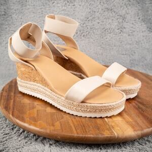 Dolce Vita Elista Platform Wedge Beige Women's Shoes Size 9